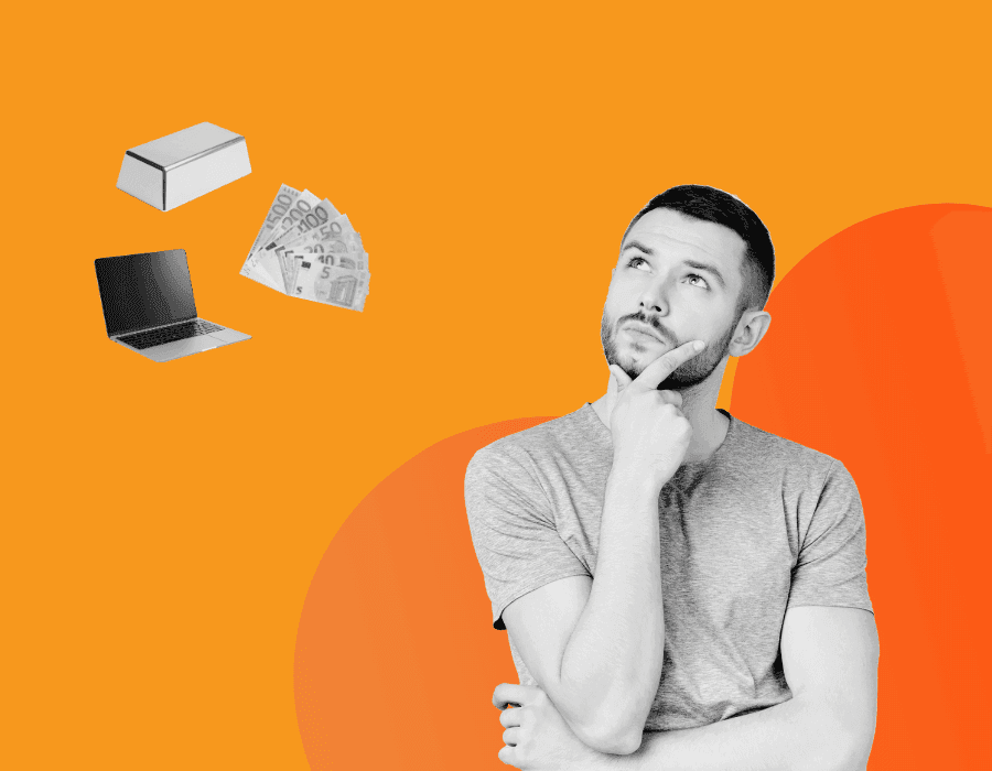 Freelancer denkt aan zijn inkomen en tarief.
